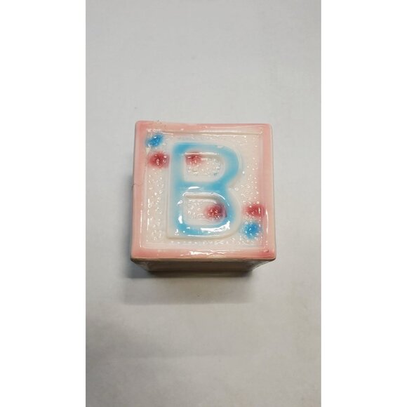 Vintage Mid-Century Baby Nursery Square Planters Ceramic Nursery Decor - Picture 5 of 6